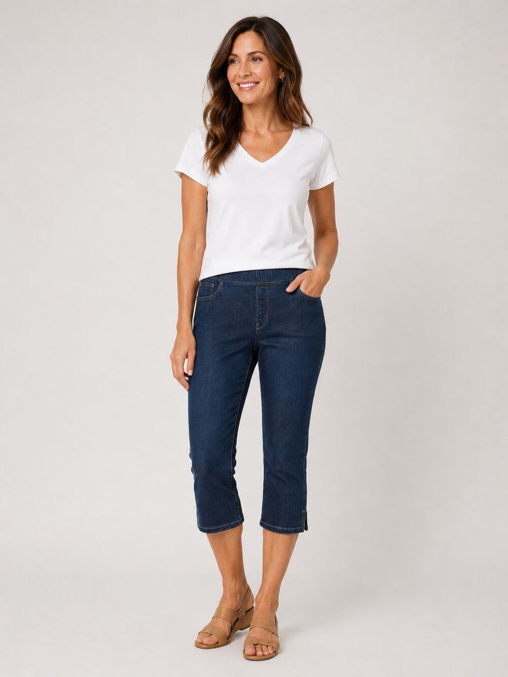 Levi’s blue totally shaping pull on capri jeans XXL stretch